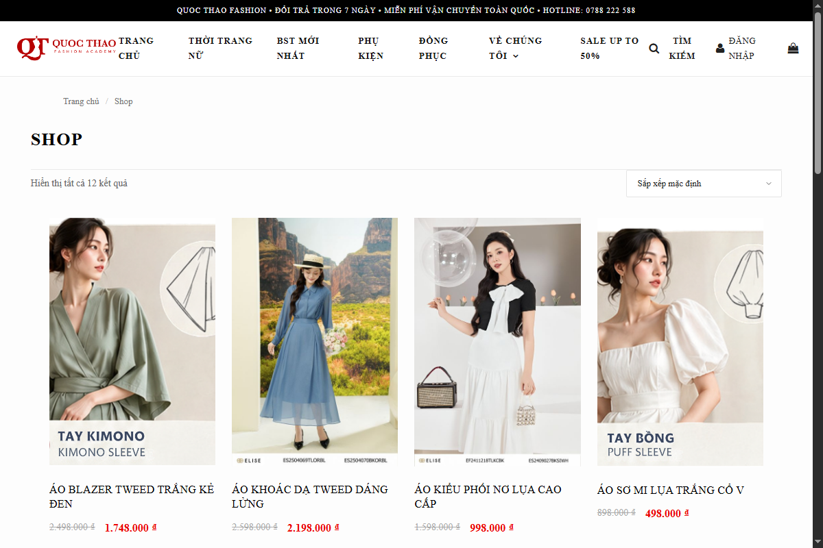 Tìm kiếm sản phẩm trên Quoc Thao Fashion